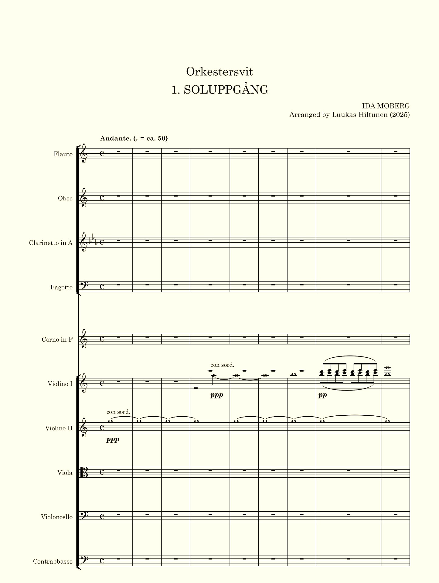First page of the full score. (C) Photo courtesy of the arranger.