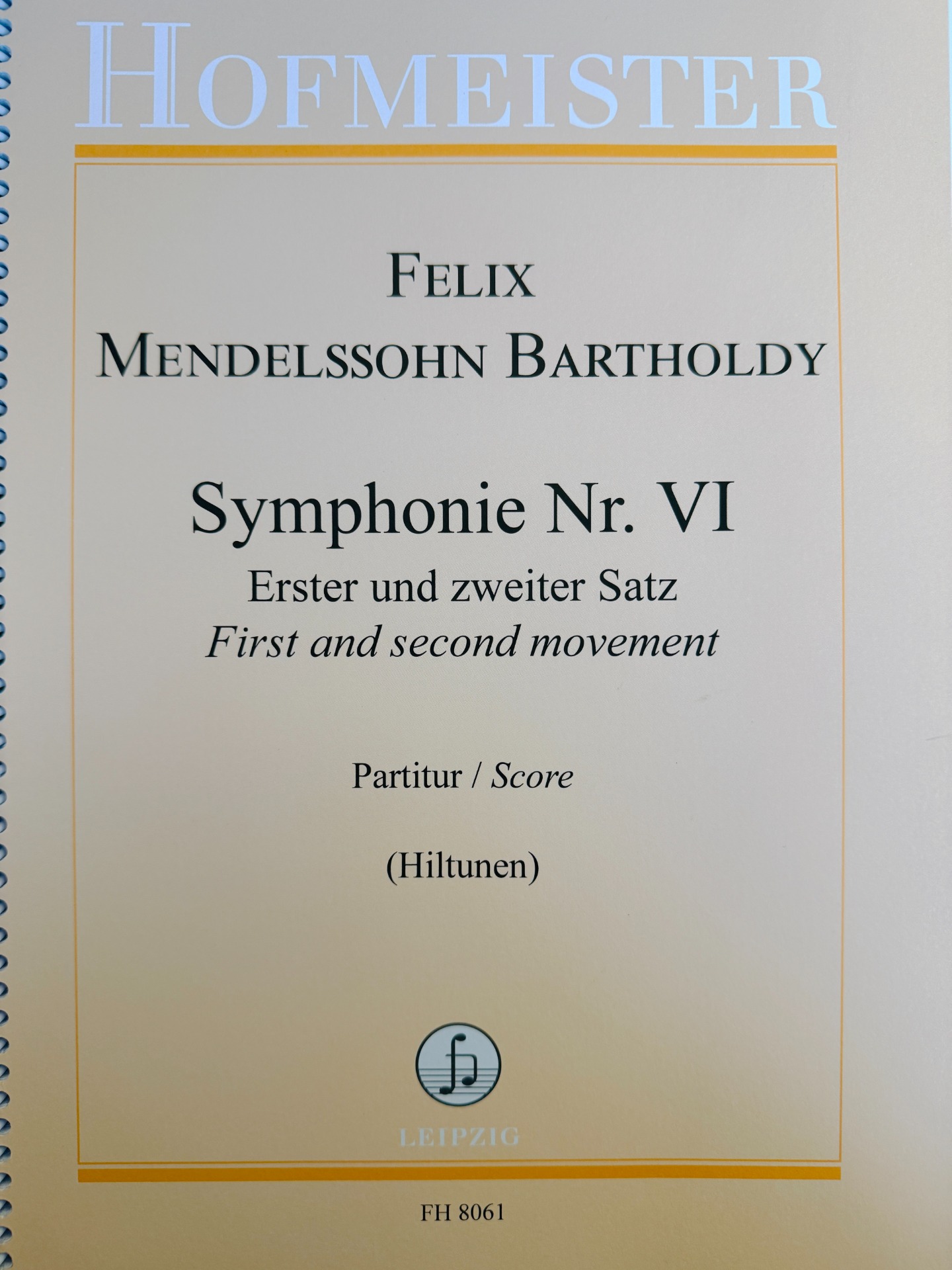 Cover of the Hofmeister publication